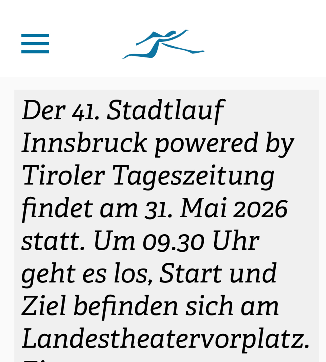 Innsbrucker Stadtlauf Helfer gesucht